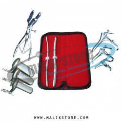 Hegar uterine dilator set 2pieces 5-6, 9-10, mathieu speculum, grave 3pcs, collin 3pcs